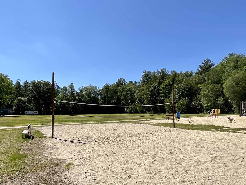 The sand volleyball court at SHIR-ROY CAMPING AREA