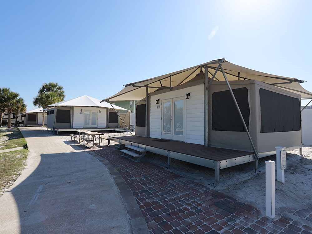 Rental cabins and yurts at CAMPING ON THE GULF