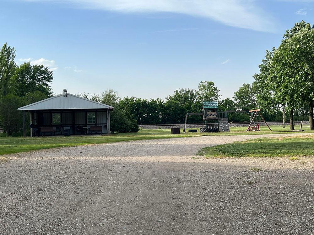 The office and nearby playground