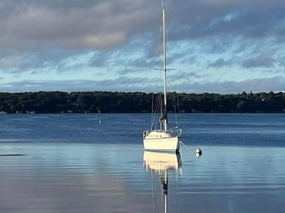 Boat on the lake at Hattie Sherwood