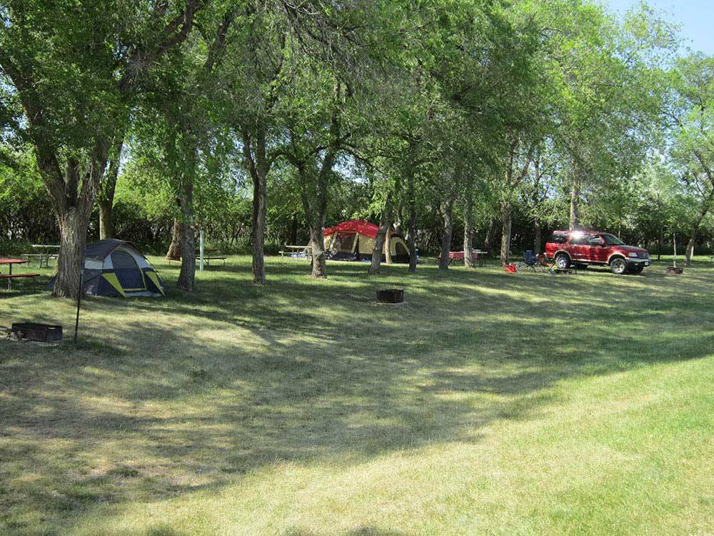 Tents camping at CHRIS' CAMP & RV PARK