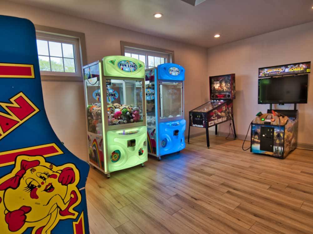 Arcade in our camp store at HERSHEY ROAD CAMPGROUND
