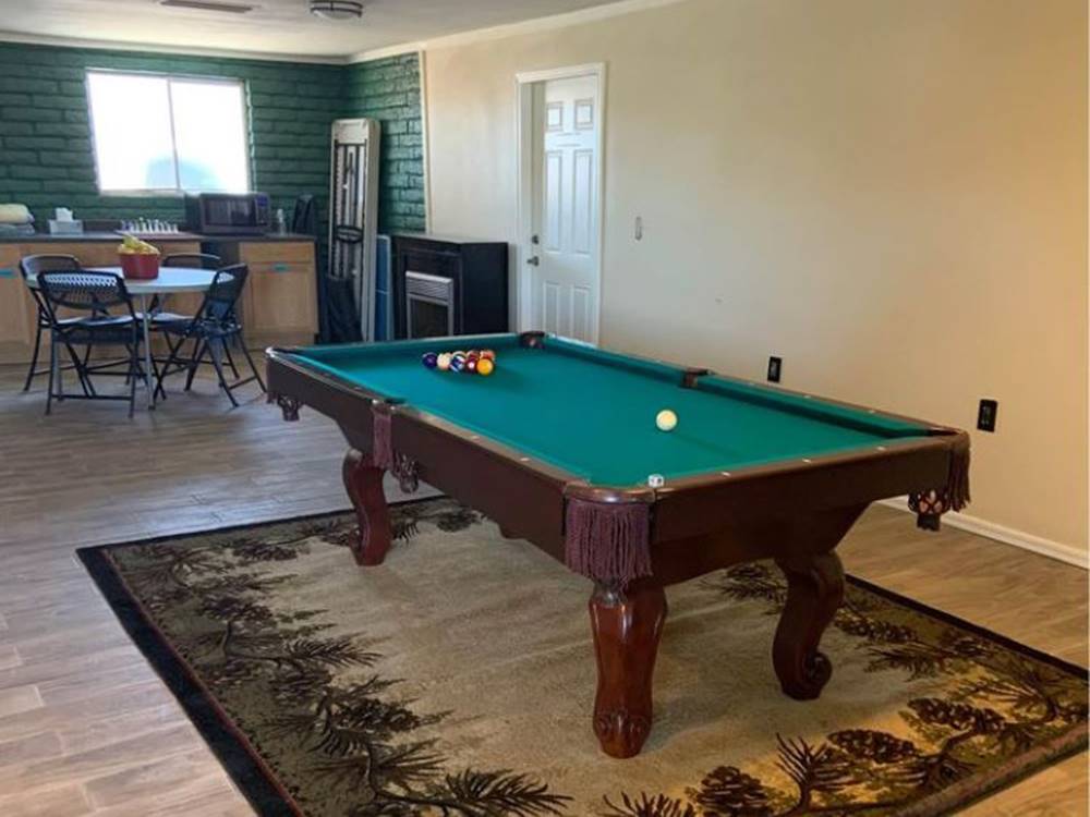 Pool table at Black Canyon Campground