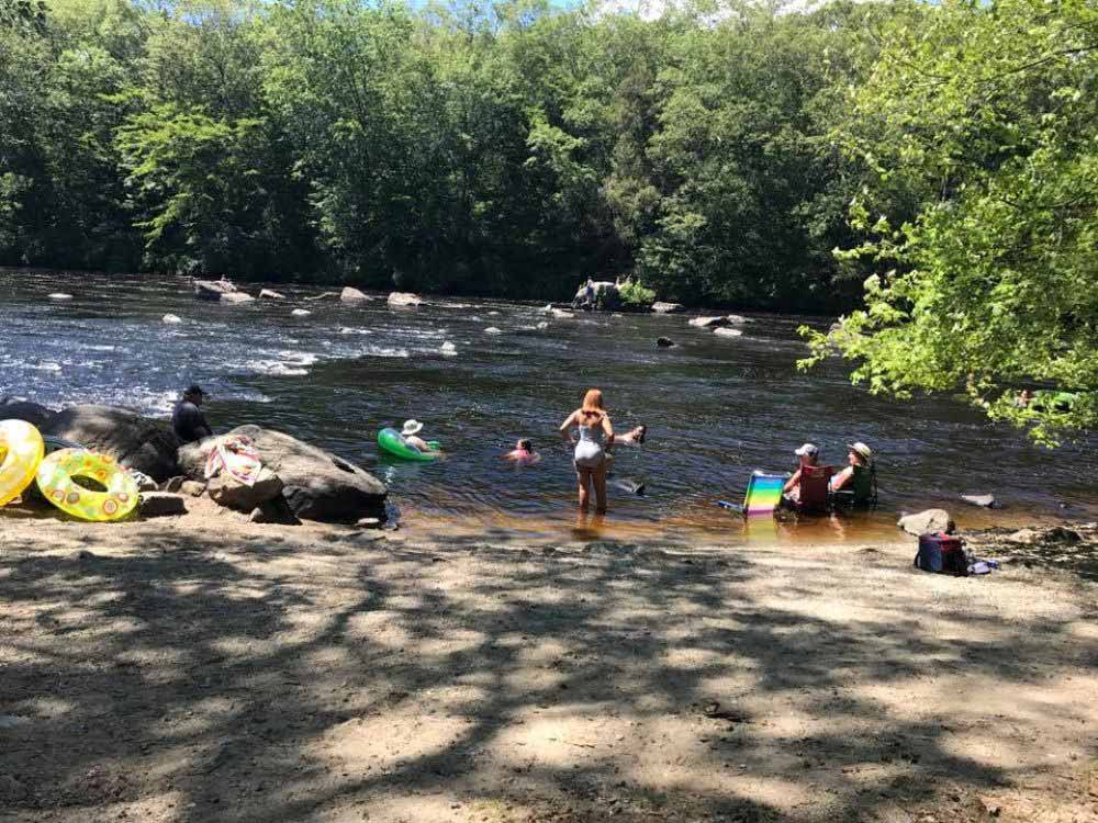 More people playing in the river at HIDDEN ACRES FAMILY CAMPGROUND