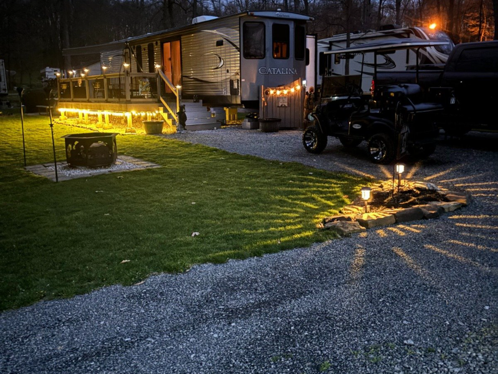 RV site at night