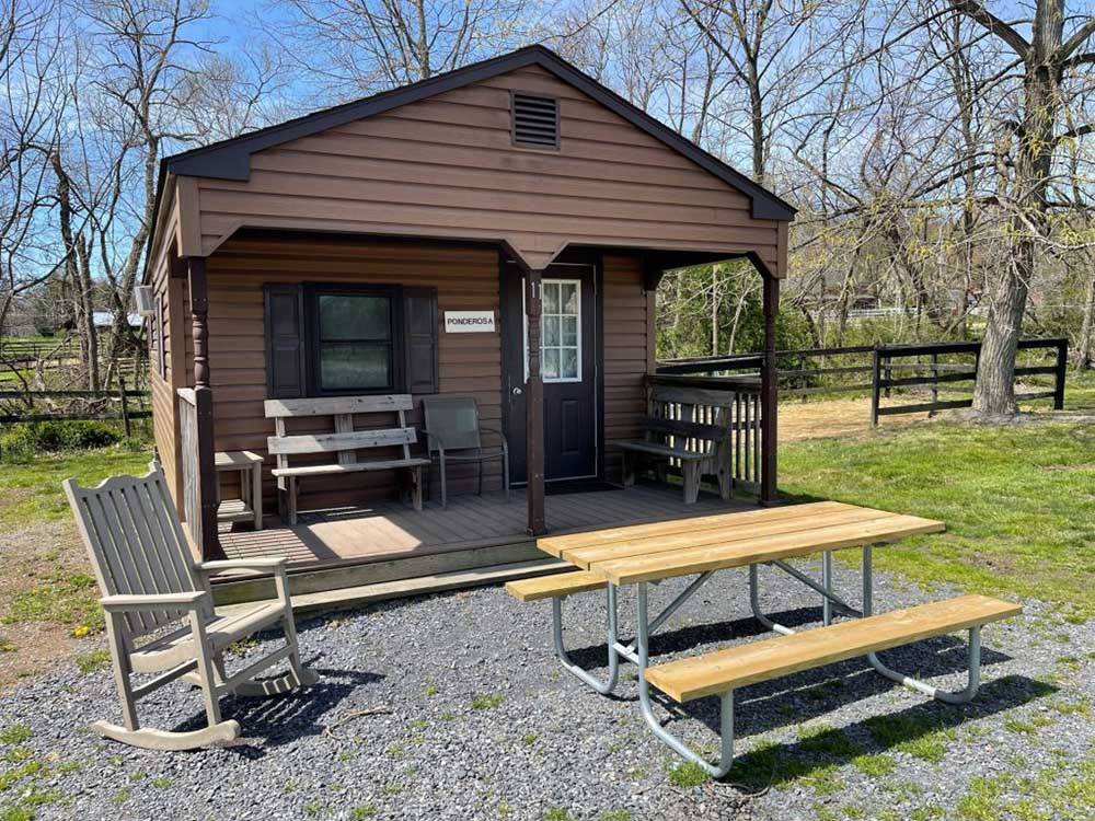 Private cabin available to rent at ARTILLERY RIDGE CAMPING RESORT & GETTYSBURG HORSE PARK