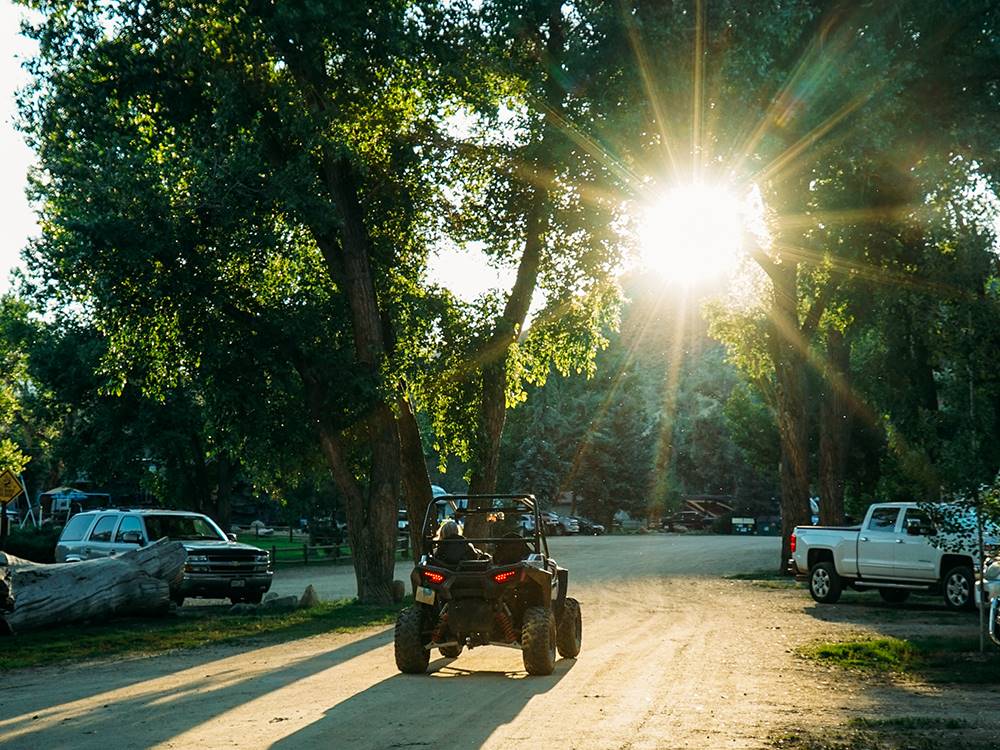 ATV driving through at Riverview RV Park & Campground