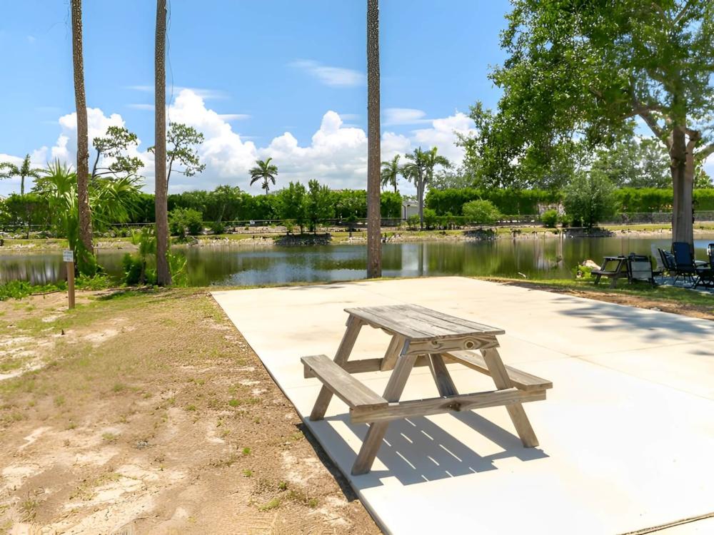 Panic area next to the lake at Sun Retreats Estero Bay