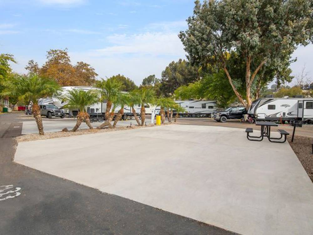 RV lot and RVs in the background