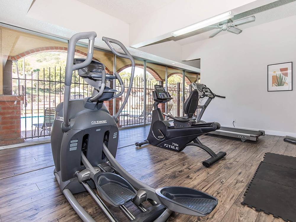 Workout equipment room