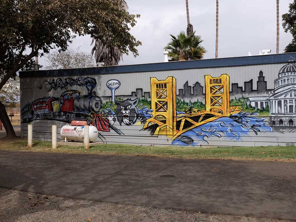 Mural on display at grounds at SAC-WEST RV PARK AND CAMPGROUND