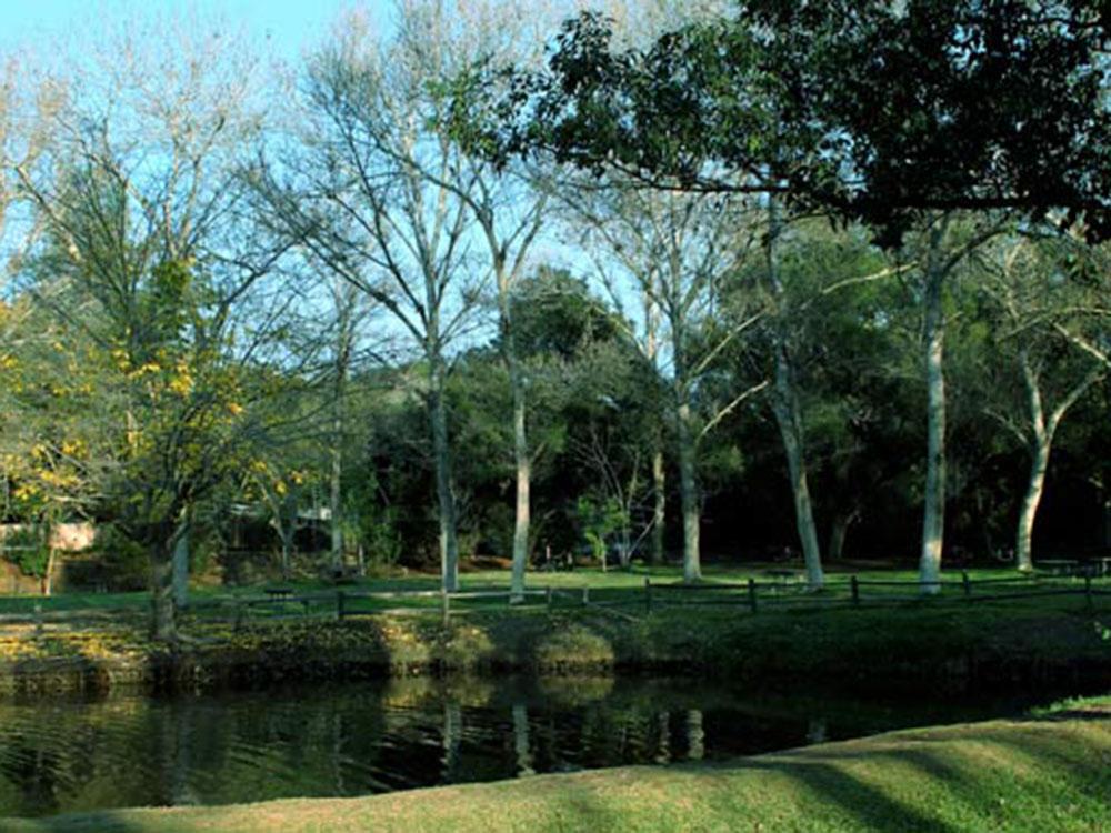 A view of the lake at WOODS VALLEY KAMPGROUND & RV PARK