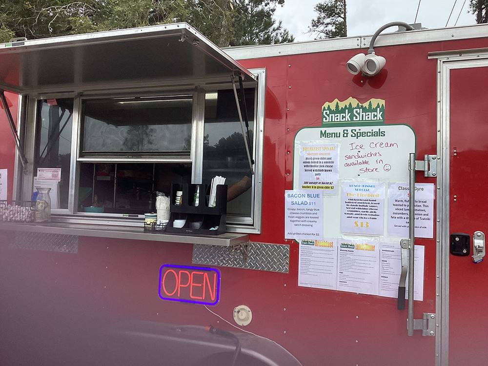 Menu for Food Truck at Sugarbush Campground