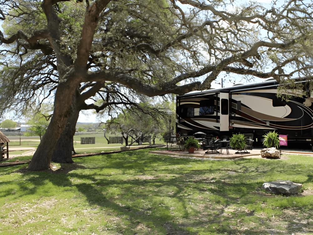 RV parked at Bending Oaks Ranch RV Resort