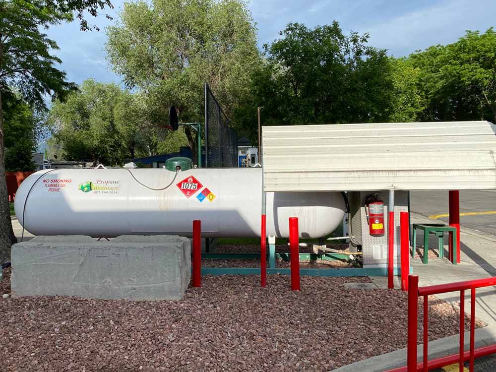 The clean propane fill station at MOUNTAIN SHADOWS RV PARK & MHP