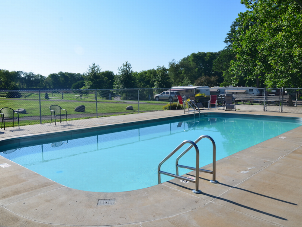 The pool area