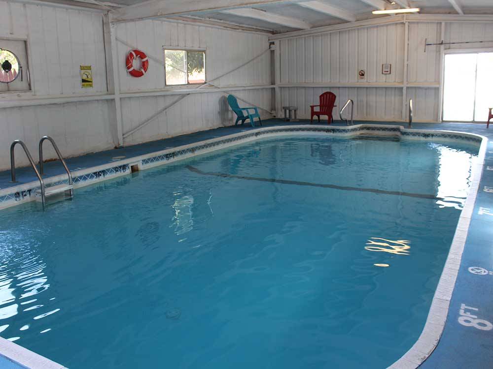 The indoor swimming pool at CARLSBAD RV PARK & CAMPGROUND