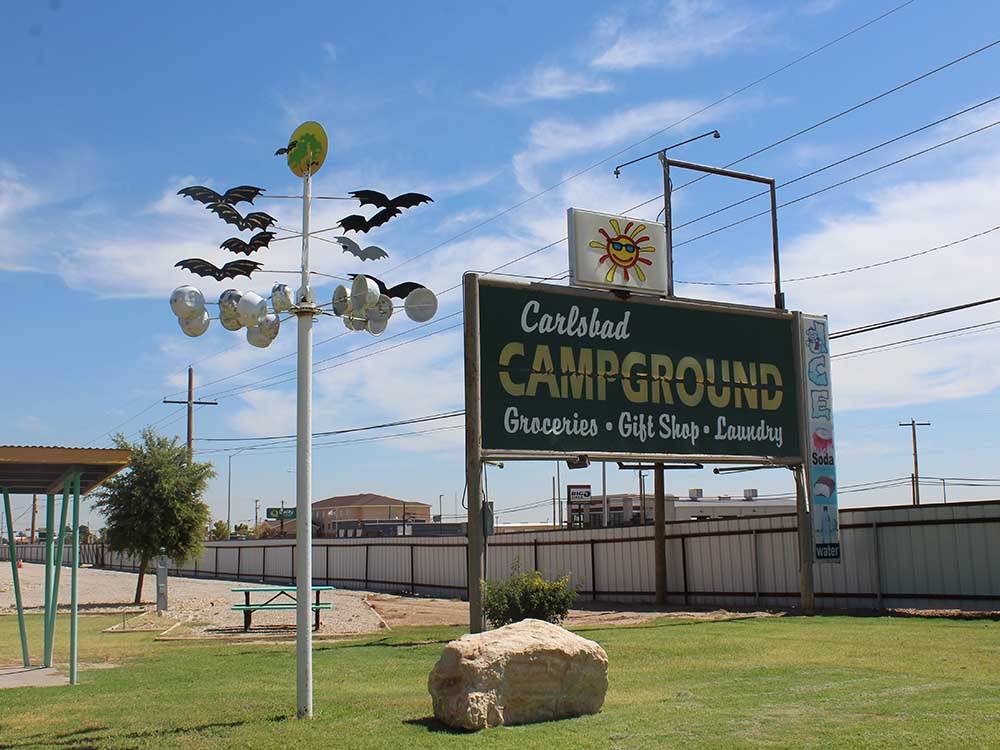 The large billboard sign at CARLSBAD RV PARK & CAMPGROUND