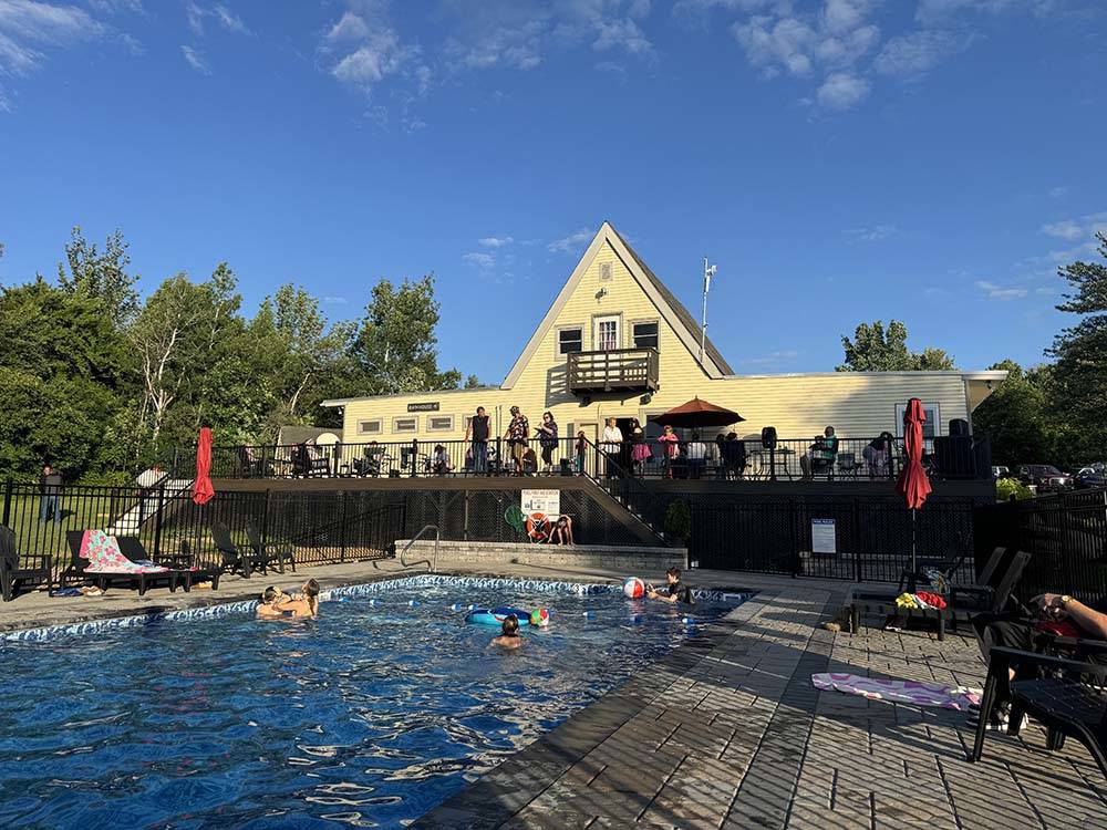 The pool and rec building