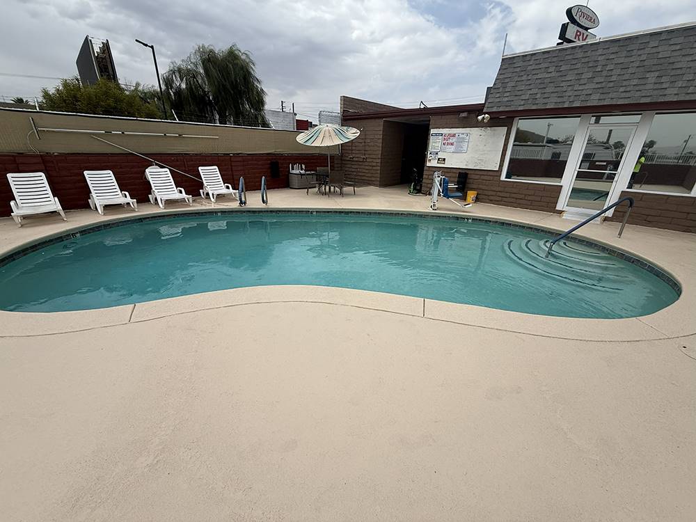 Chairs by the pool