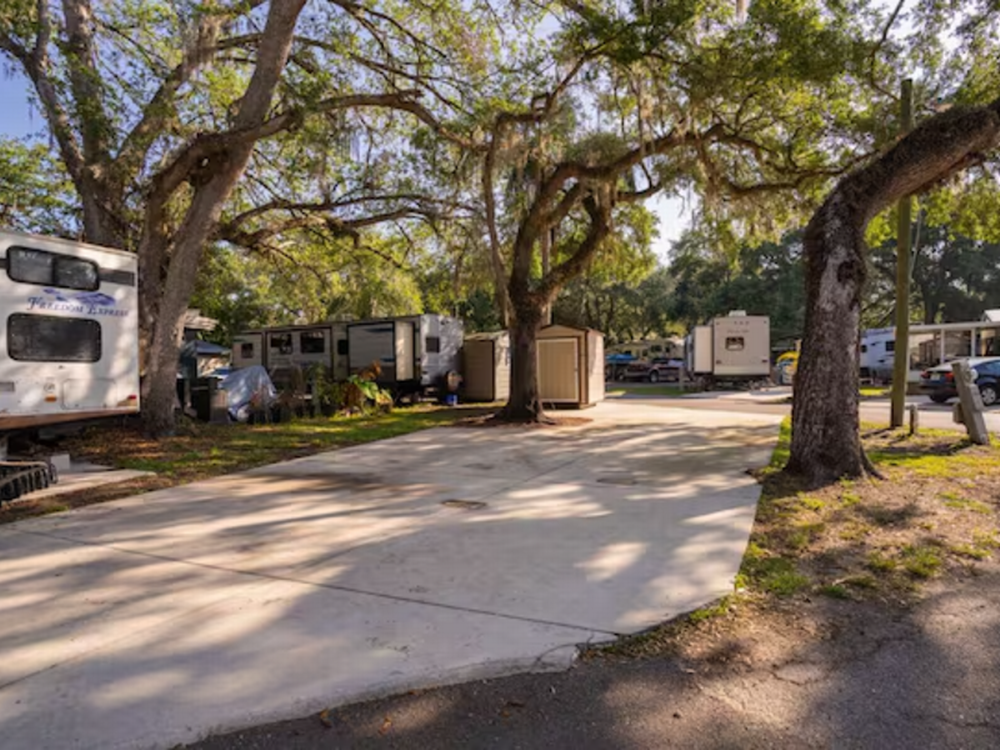 Shady site at Spanish Main Sun RV Communities