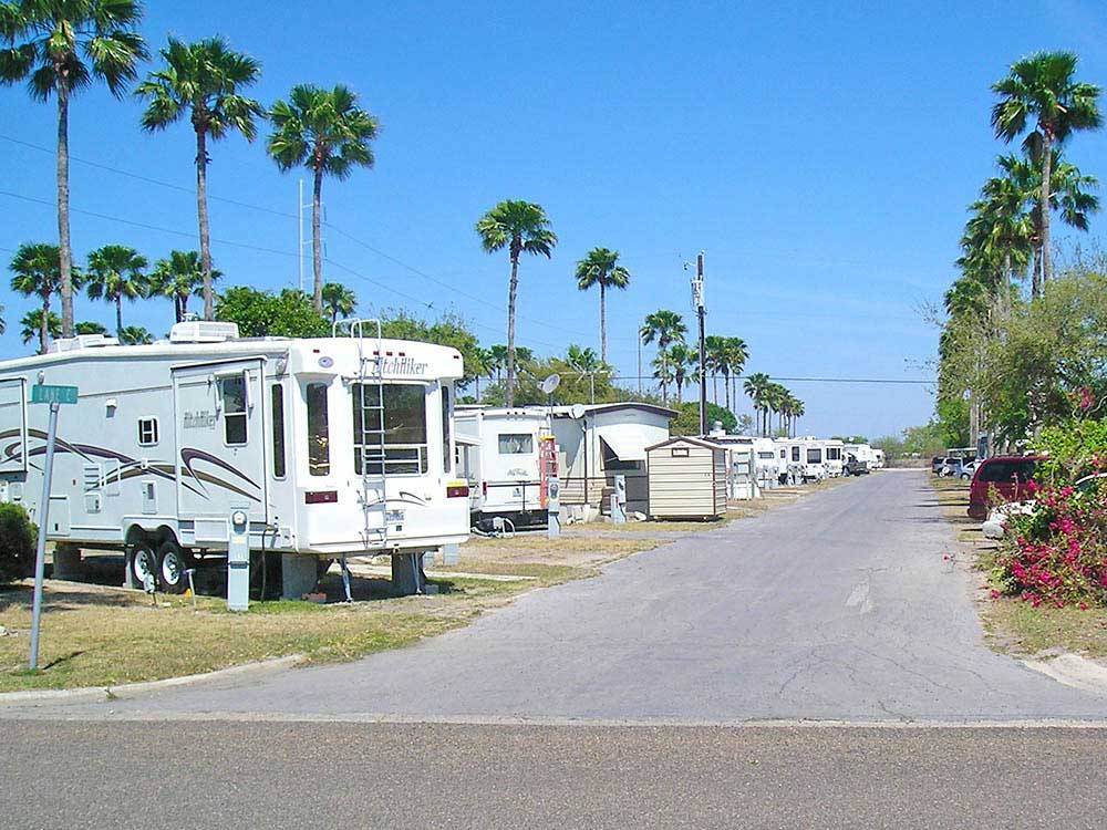 Trailers and RVs camping at ENCORE PARADISE PARK