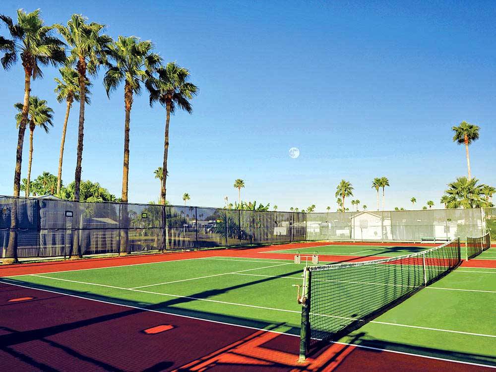 Tennis courts at ENCORE FUN-N-SUN