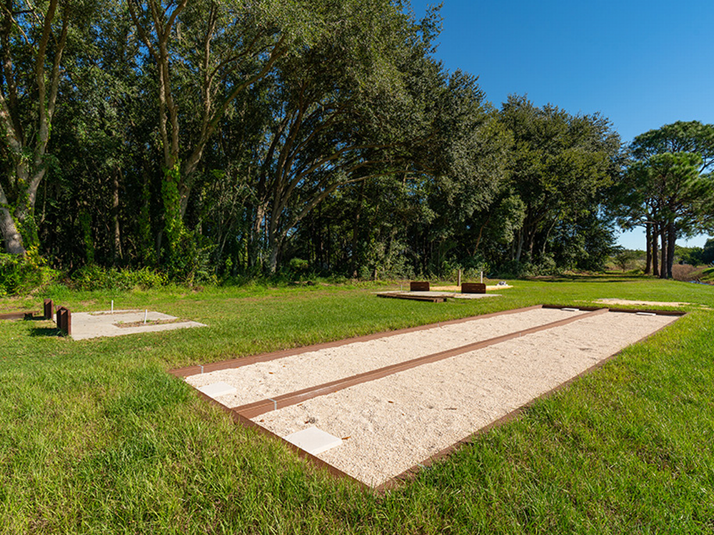 Horse shoe pit at Central Park Sun RV Communities