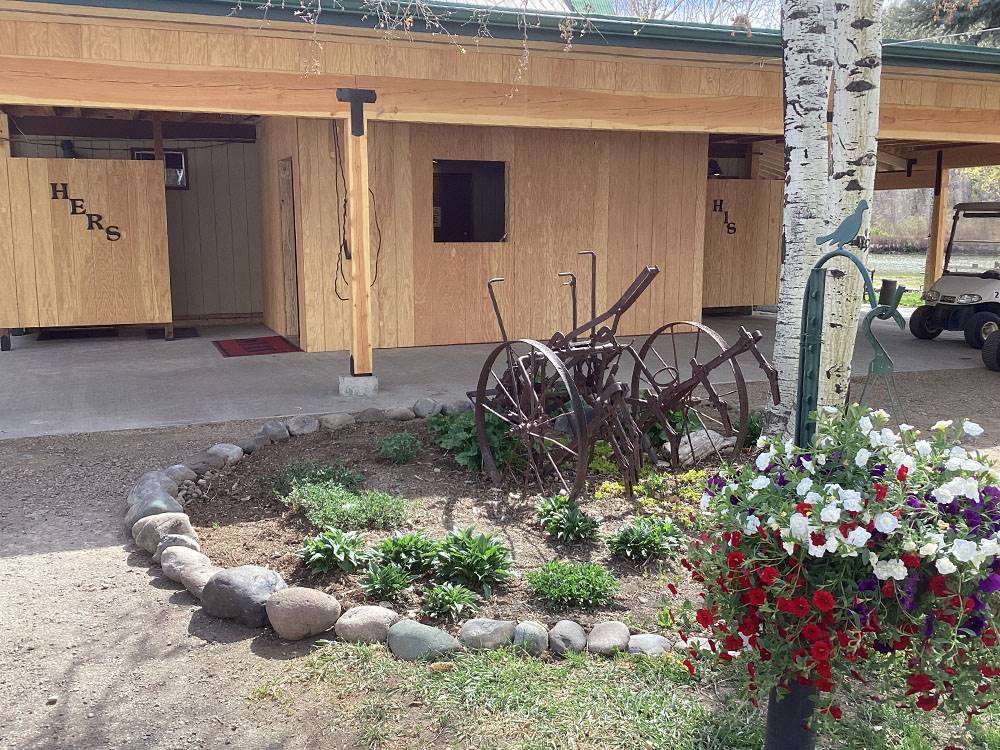 Restroom building at Pagosa Riverside Campground