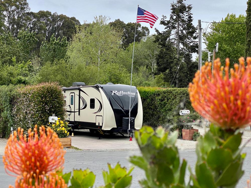 RV park in a site protected by hedges