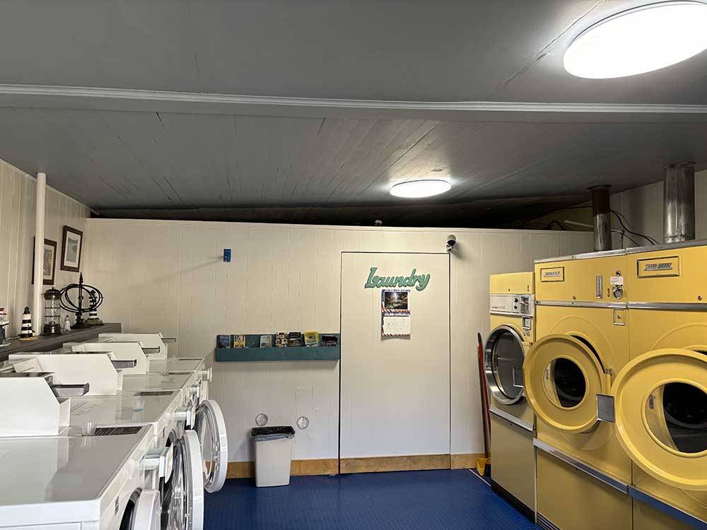 Interior of the laundry room at Port Orford RV Village