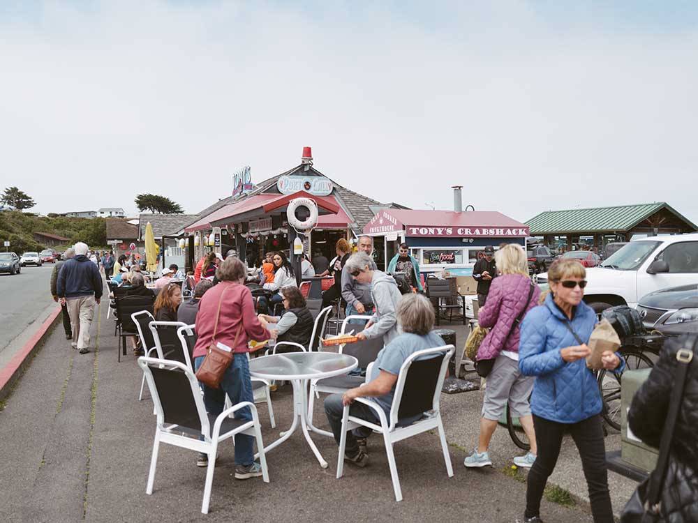 People enjoying lunch in town at BANDON RV PARK