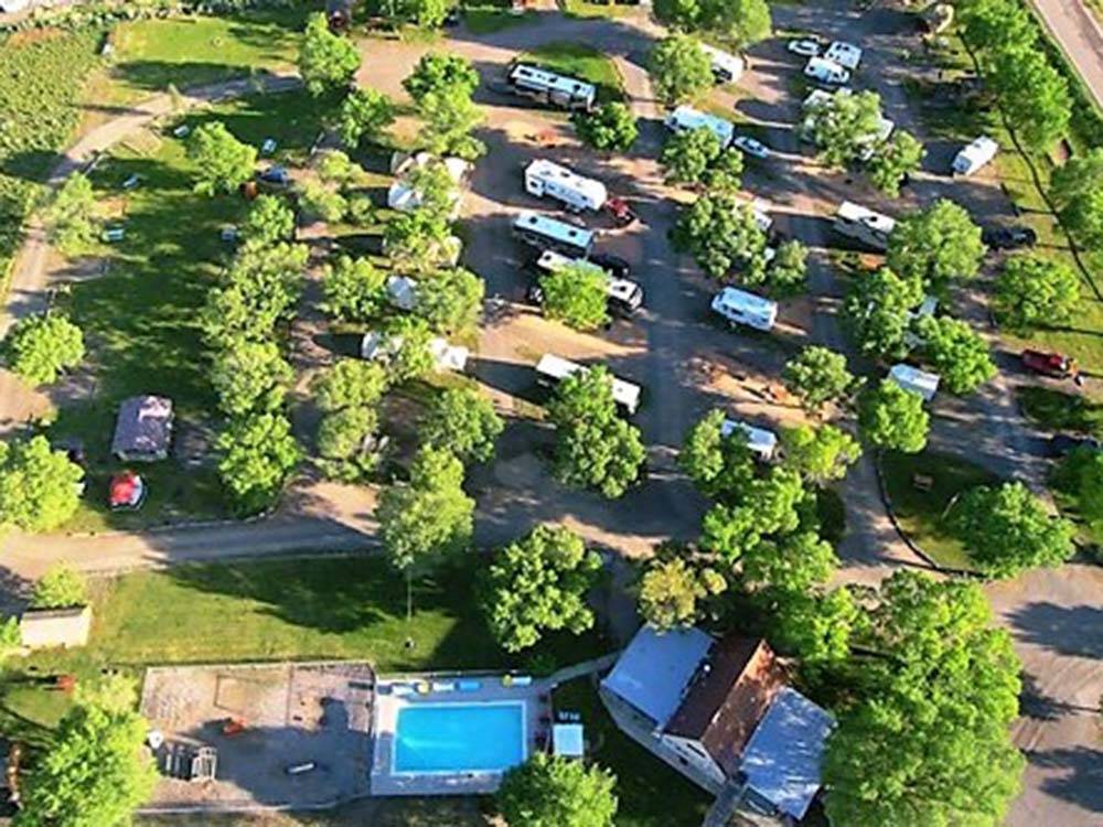 Aerial view of the campground at DIXIE FOREST RV RESORT BY RJOURNEY
