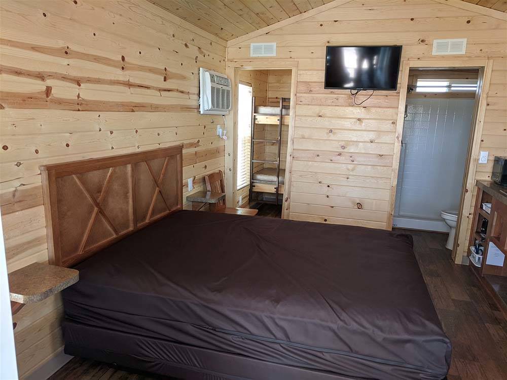 Inside view of the rental cabin at DIXIE FOREST RV RESORT BY RJOURNEY