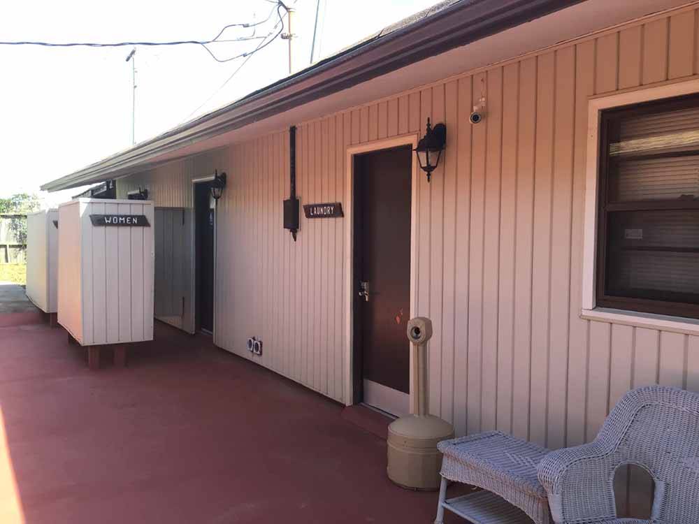 The outside of the restrooms at PERRY PONDEROSA PARK