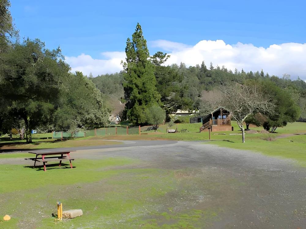 Picnic table at site Cloverdale/Healdsburg Campground