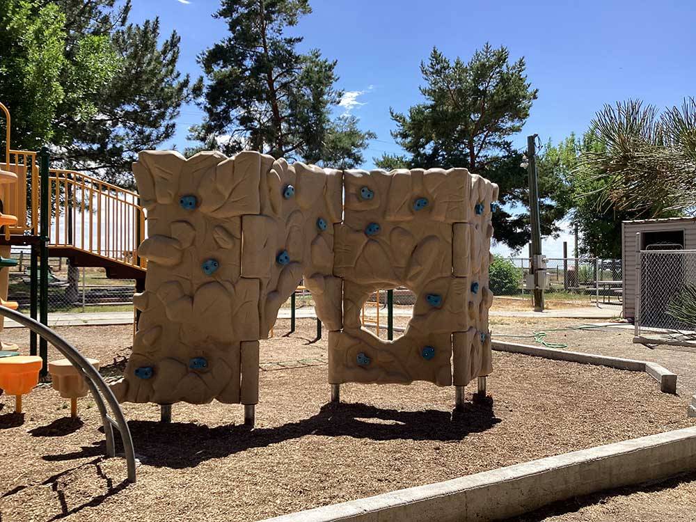 The climbing wall on the playground at ANDERSON CAMP