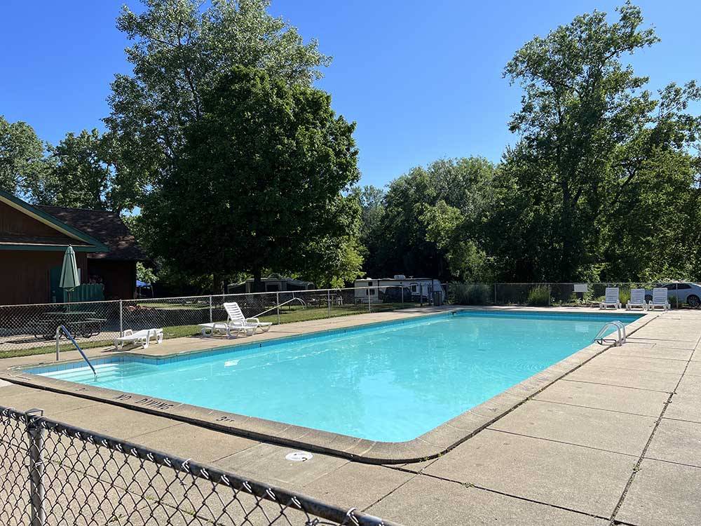 The swimming pool area at LANSING COTTONWOOD CAMPGROUND