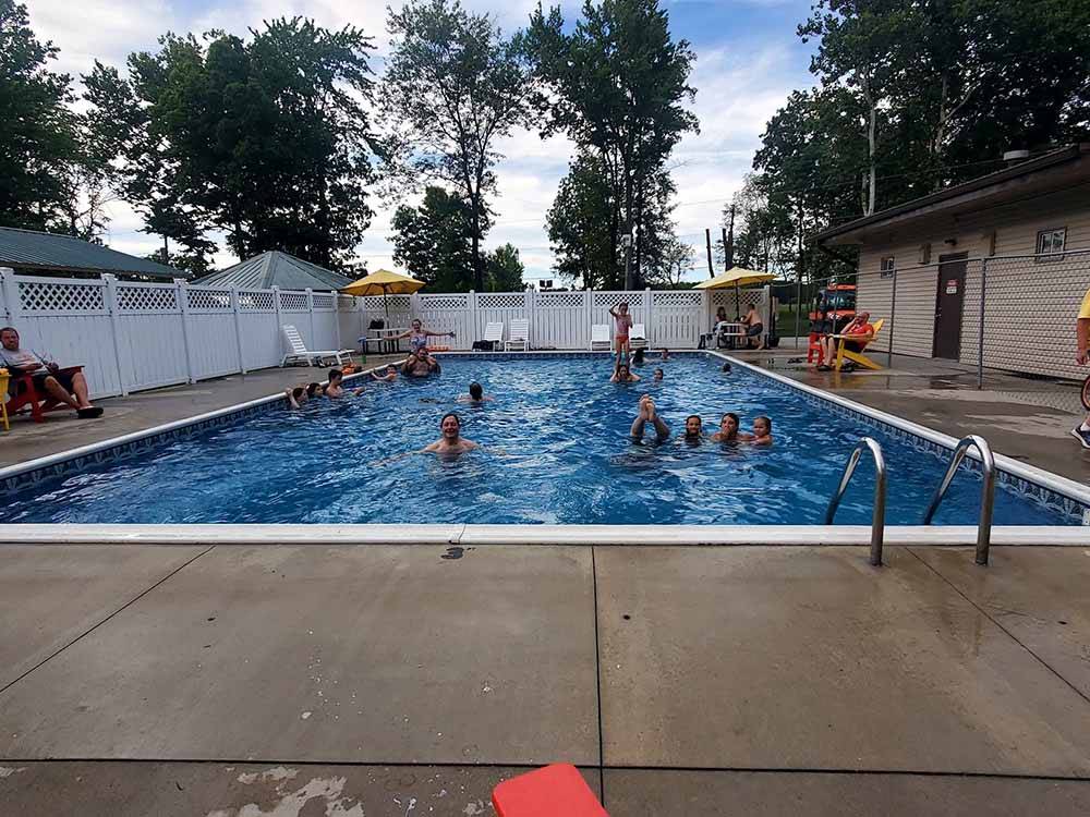 Kids enjoying the swimming pool at TERRE HAUTE CAMPGROUND