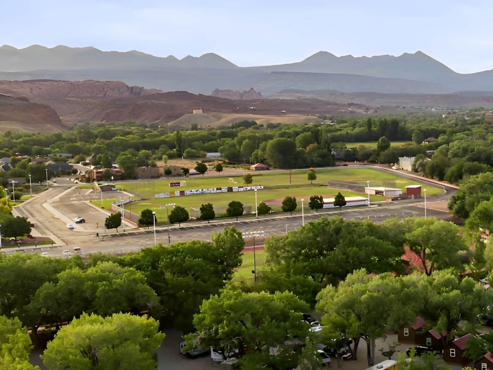 Overhead view of site Sun Outdoors Moab Downtown
