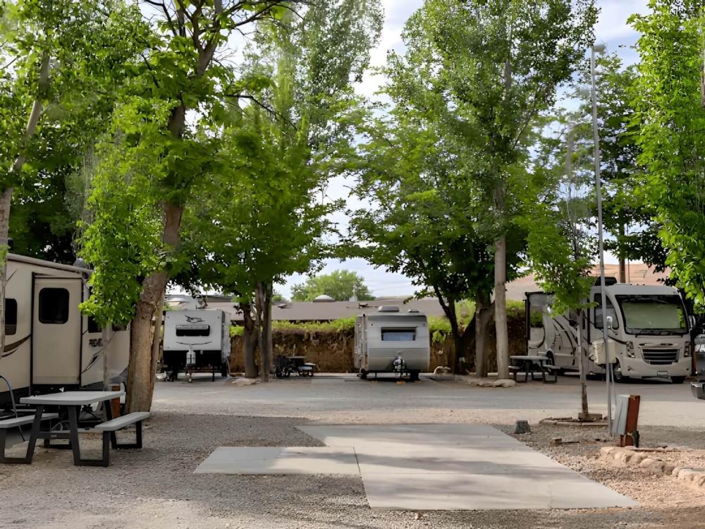 Open RV space at site Sun Outdoors Moab Downtown