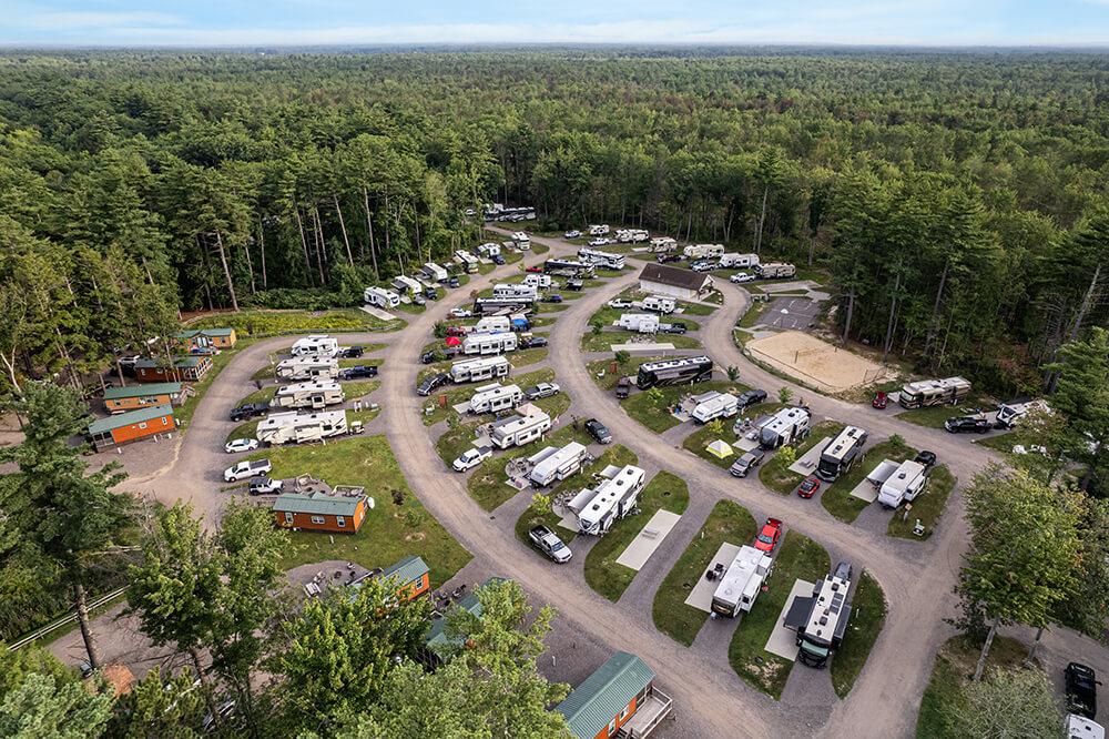 Aerial view of the resort