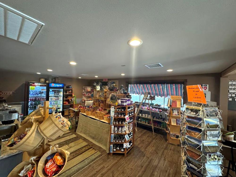 Interior of the park store at YELLOWSTONE RIVER RV PARK & CAMPGROUND