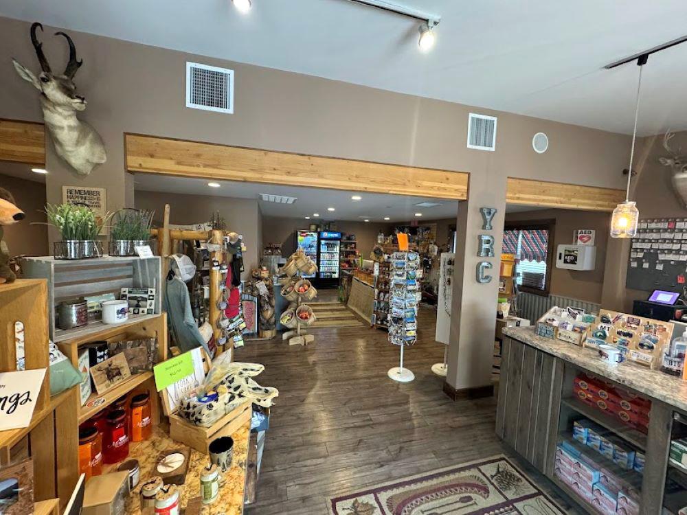 Gifts and sundries at the park store at YELLOWSTONE RIVER RV PARK & CAMPGROUND