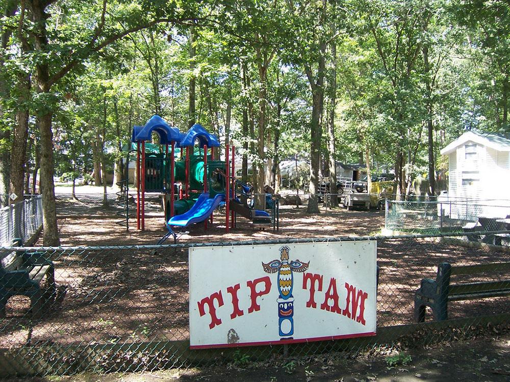 The children's playground area at TIP TAM CAMPING RESORT