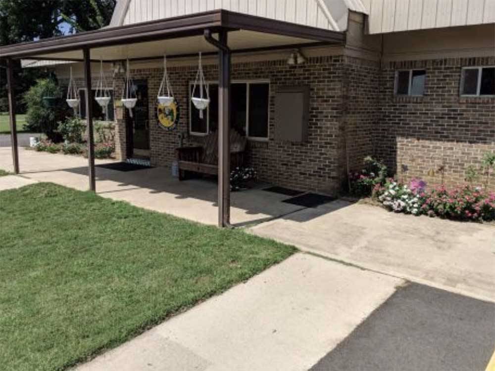View of brick office entrance at FORT SMITH-ALMA RV PARK