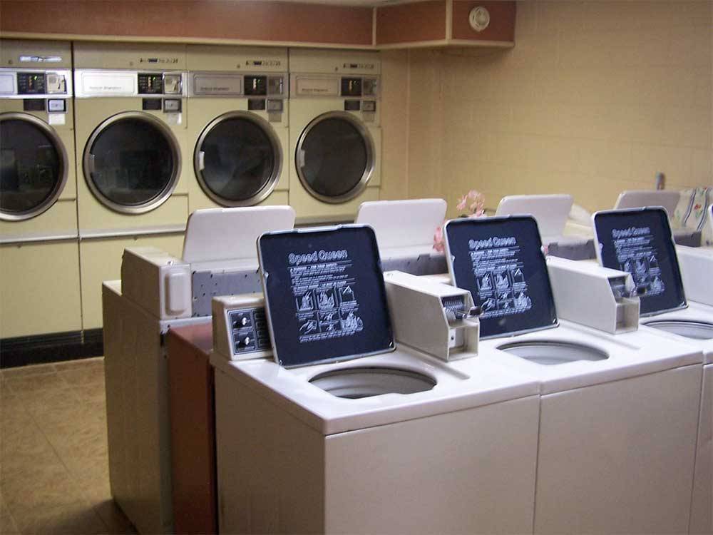 Laundry room washers and dryers at FORT SMITH-ALMA RV PARK