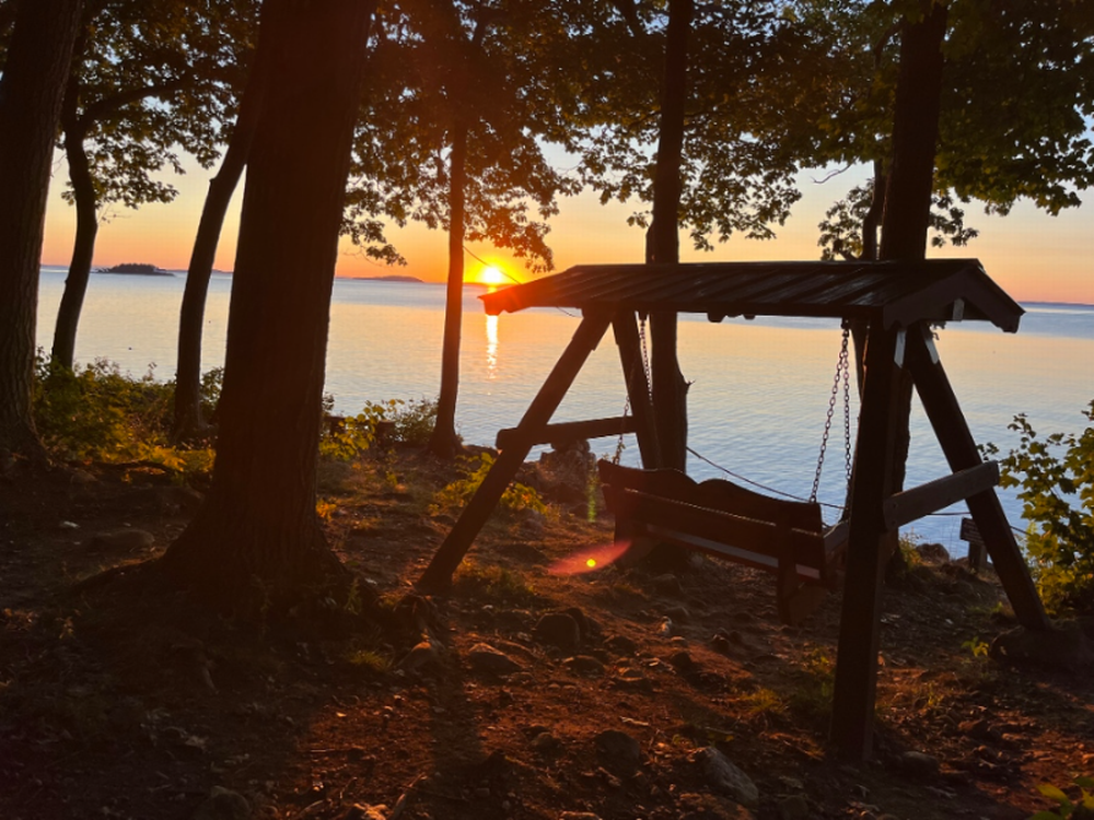 Swing set at Megunticook Campground by the Sea
