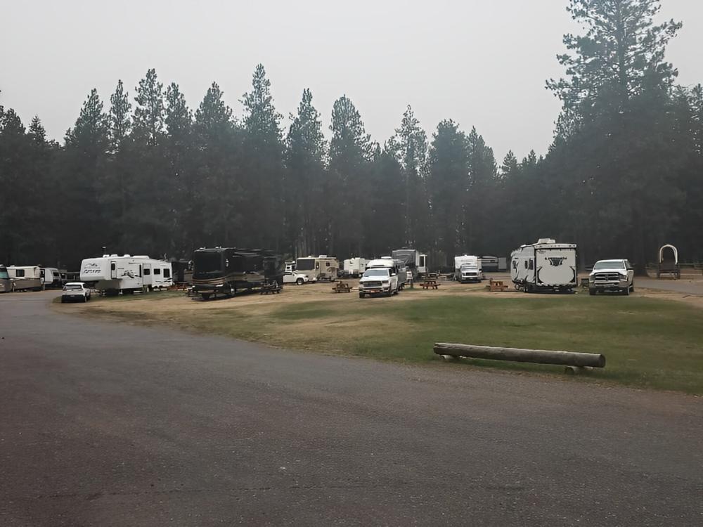 Parked RV's and trailers at site Ekstrom's Stage Station
