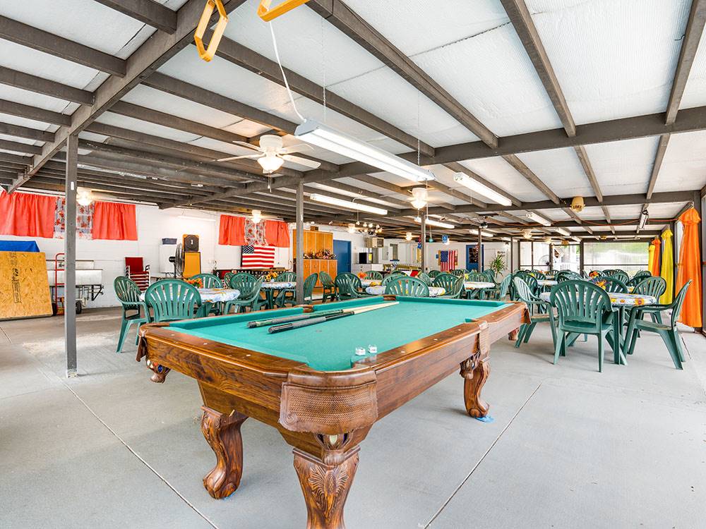 Pool table at Silver Springs RV Park